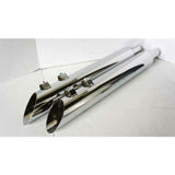 t 95-16 Harley Davidson Reverse Angle Slip On Muffler Chrome Exhaust 2.5 Baffle Jones Exhaust
