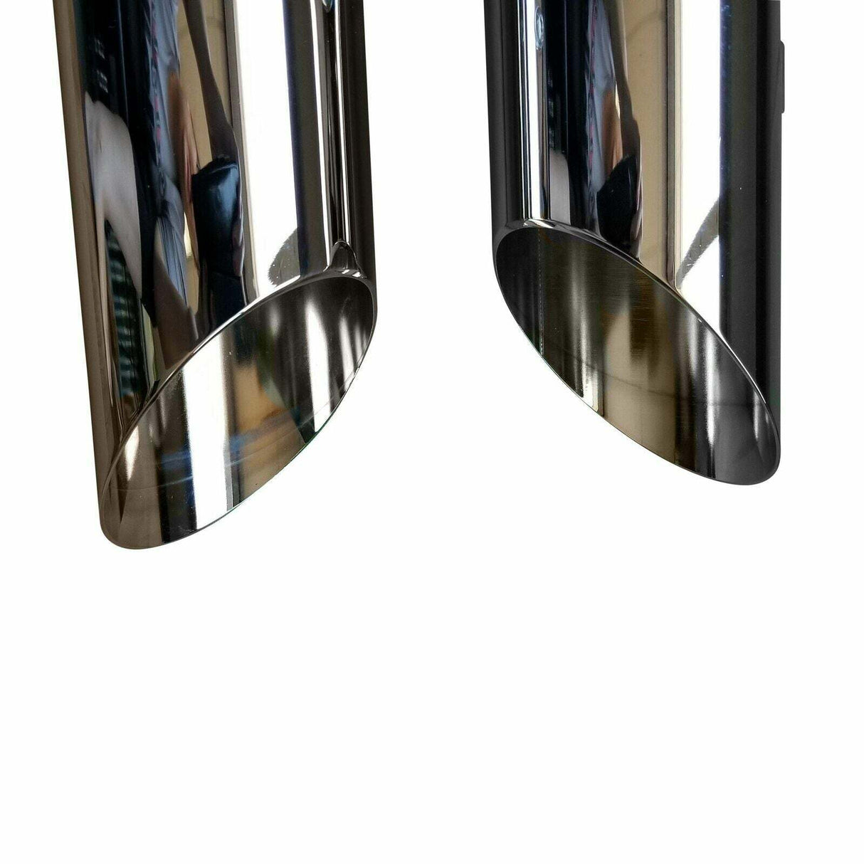 t 95-16 Harley Davidson Reverse Angle Slip On Muffler Chrome Exhaust 2.5 Baffle Jones Exhaust