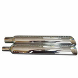 t 95-16 Harley Davidson Reverse Angle Slip On Muffler Chrome Exhaust 2.5 Baffle Jones Exhaust