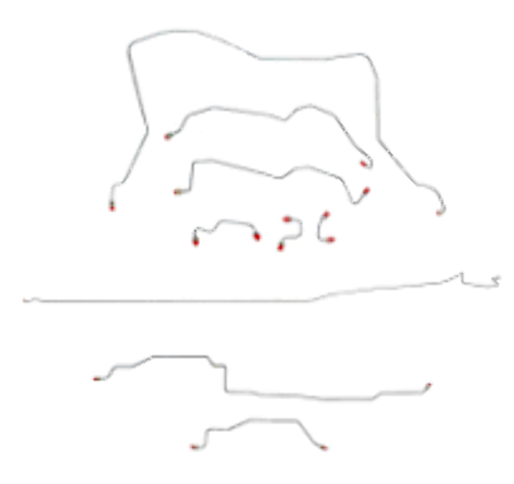 t 95-97 Dodge Ram 1500 Brake Line Kit 4WD Reg Cab/Long Bed Stainless Steel Fine Lines