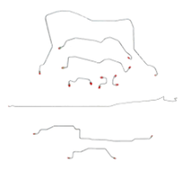 t 95-97 Dodge Ram 1500 Brake Line Kit 4WD Reg Cab/Long Bed Stainless Steel Fine Lines