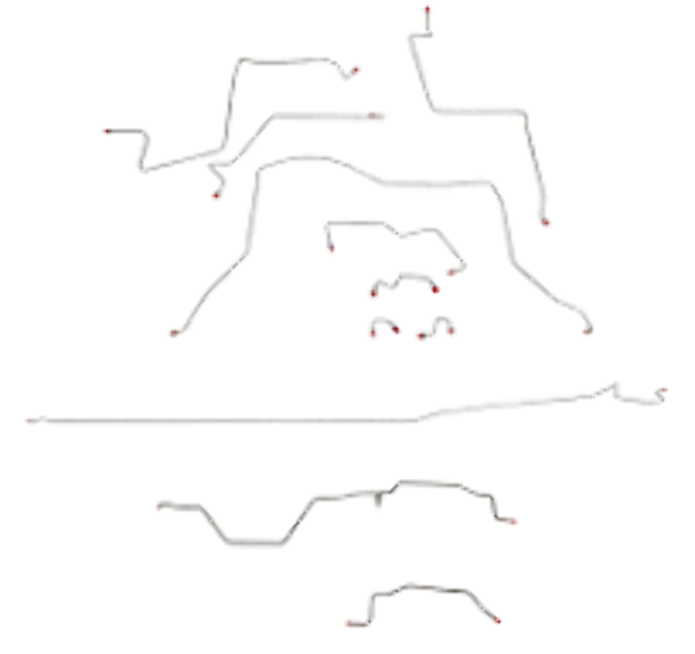 t 95-97 Dodge Ram 2500 Brake Line Kit 4WD Reg Cab/Long Bed AWABS Manual Trans Fine Lines