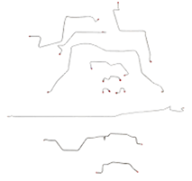 t 95-97 Dodge Ram 2500 Brake Line Kit 4WD Reg Cab/Long Bed AWABS Manual Trans Fine Lines