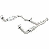 MagnaFlow direct-fit catalytic converter fits 1996-2002 Land Rover Range Rover HSE 4.6L and 1996-2000 Land Rover Range Rover 4.0L stainless steel Federal EPA compliant OBDII 93694