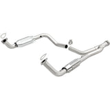MagnaFlow direct-fit catalytic converter fits 1996-2002 Land Rover Range Rover HSE 4.6L and 1996-2000 Land Rover Range Rover 4.0L stainless steel Federal EPA compliant OBDII 93694