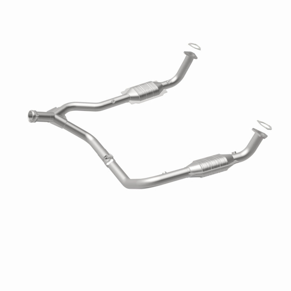 MagnaFlow direct-fit catalytic converter fits 1996-2002 Land Rover Range Rover HSE 4.6L and 1996-2000 Land Rover Range Rover 4.0L stainless steel Federal EPA compliant OBDII 93694