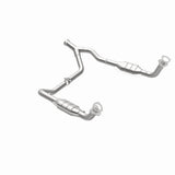 MagnaFlow direct-fit catalytic converter fits 1996-2002 Land Rover Range Rover HSE 4.6L and 1996-2000 Land Rover Range Rover 4.0L stainless steel Federal EPA compliant OBDII 93694