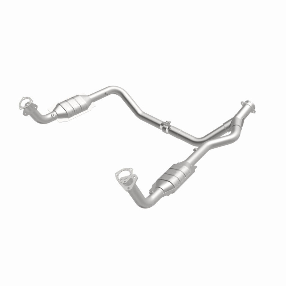 MagnaFlow direct-fit catalytic converter fits 1996-2002 Land Rover Range Rover HSE 4.6L and 1996-2000 Land Rover Range Rover 4.0L stainless steel Federal EPA compliant OBDII 93694