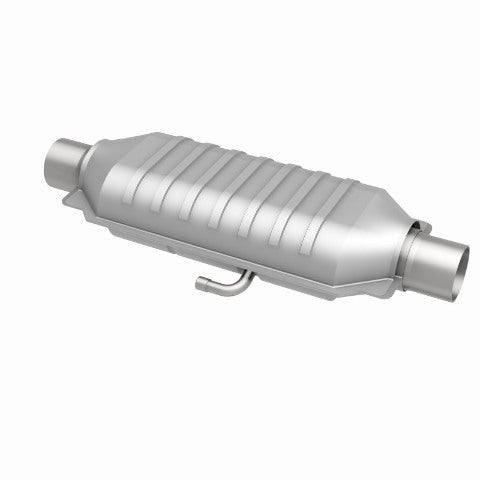 MagnaFlow universal catalytic converter 2.25 inch inlet/outlet stainless steel CARB compliant OBDII 95015