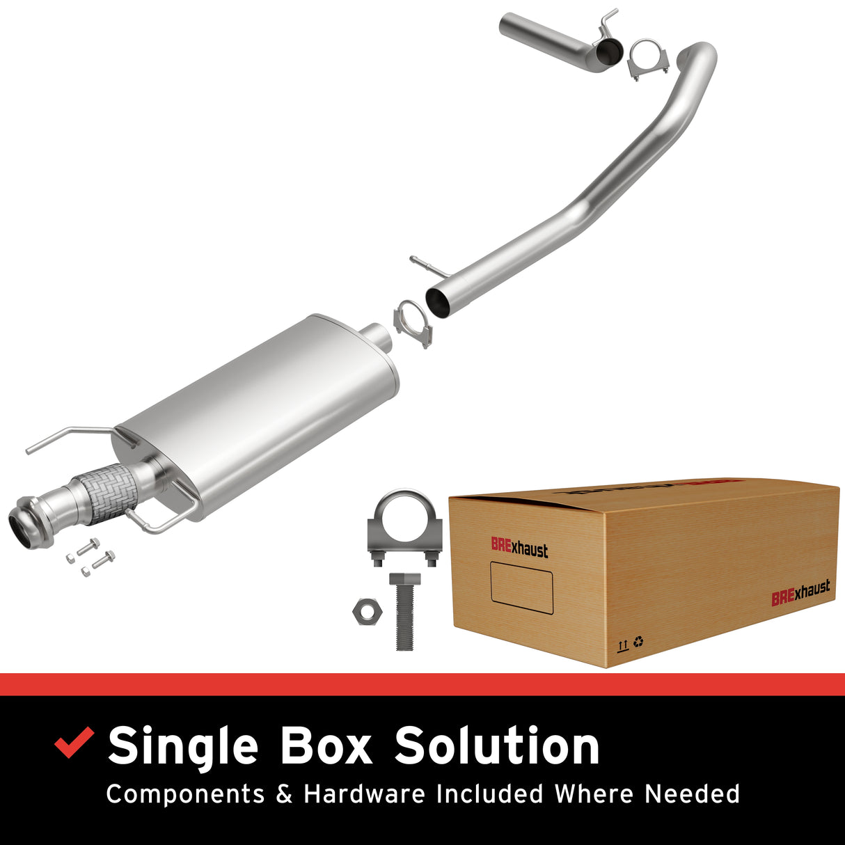 Fits Direct-Fit Replacement Exhaust System 106-0989 aluminized steel