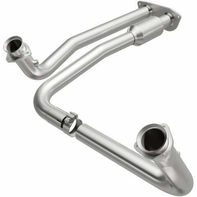 MagnaFlow direct-fit catalytic converter fits 1996-2000 Chevrolet K2500, Chevrolet C2500, and additional vehicles. Hardware is included to eliminate the hassle of working with corr