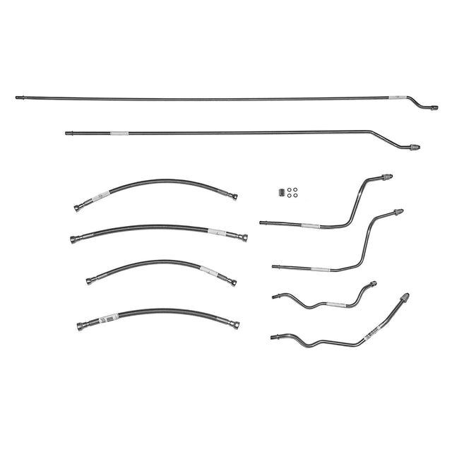 t 96-00 Chevrolet Silverado Fuel Line Kit Reg Cab/Long Bed Stainless Steel Fine Lines