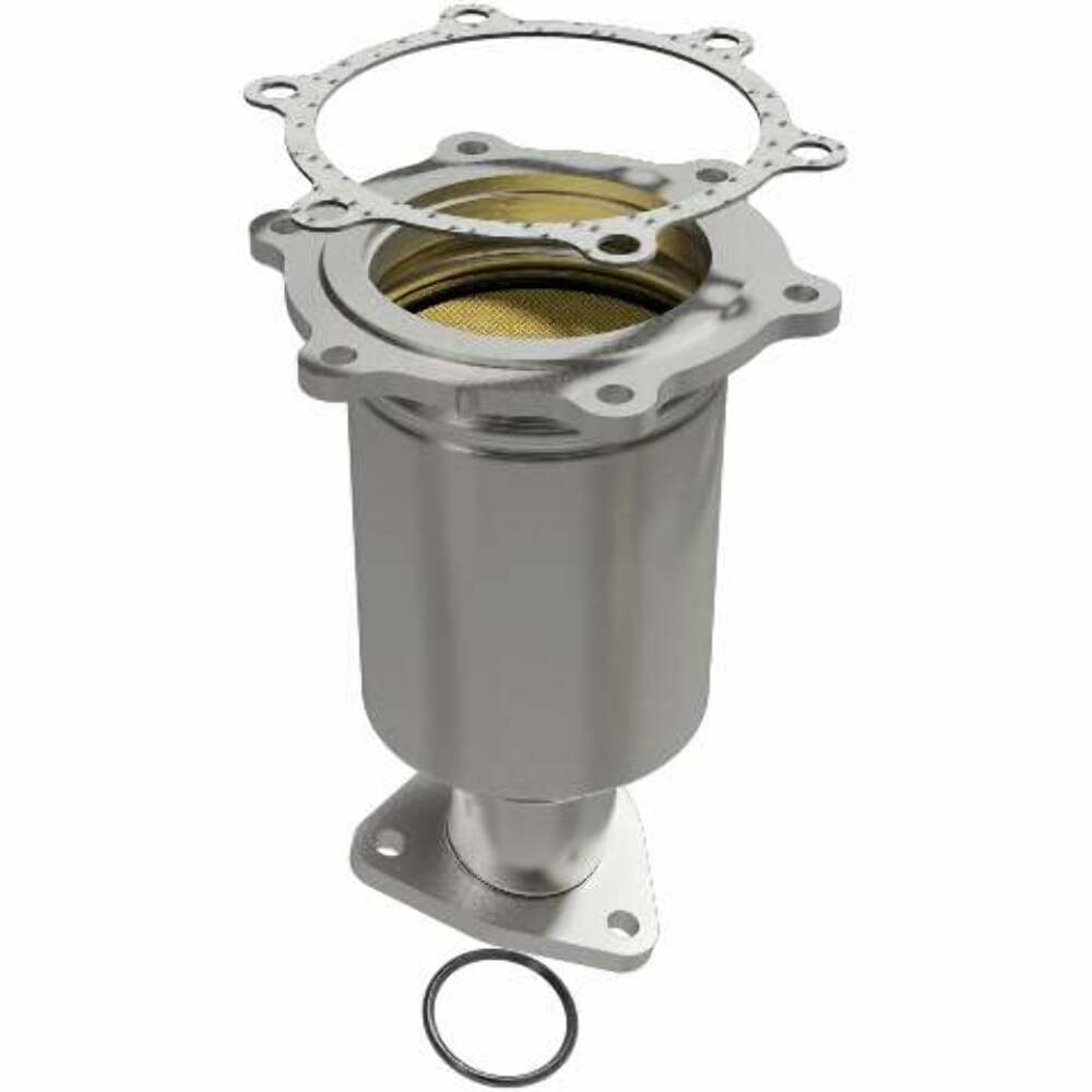 MagnaFlow direct-fit catalytic converter fits 1996-2000 Nissan Pathfinder and 1997-2000 INFINITI QX4, this and 1996-2000 Pathfinder passenger side Front passenger side stainless st