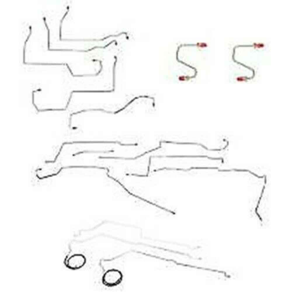 t 96-99 Buick Lesabre Brake & Fuel line Kit No Traction Control - CBF0010SS Fine Lines