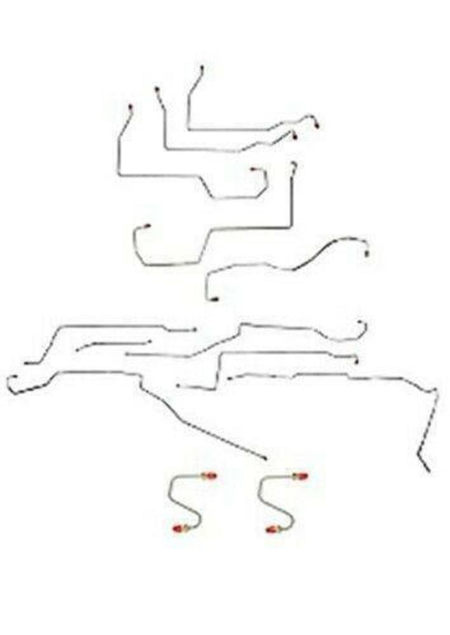 t 96-99 Buick Lesabre with Traction Control Brake Line Kit Steel Fine Lines