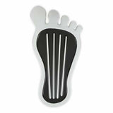 Mr. Gasket foot print gas pedal pad aluminum chrome and painted black trim 9645