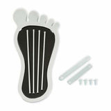 Mr. Gasket foot print gas pedal pad aluminum chrome and painted black trim 9645