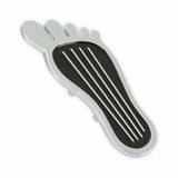 Mr. Gasket foot print gas pedal pad aluminum chrome and painted black trim 9645