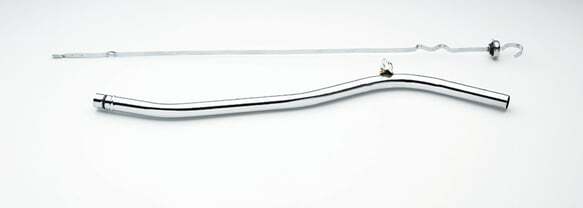 Mr. Gasket automatic transmission dipstick and tube chrome Chevy aluminum 9690