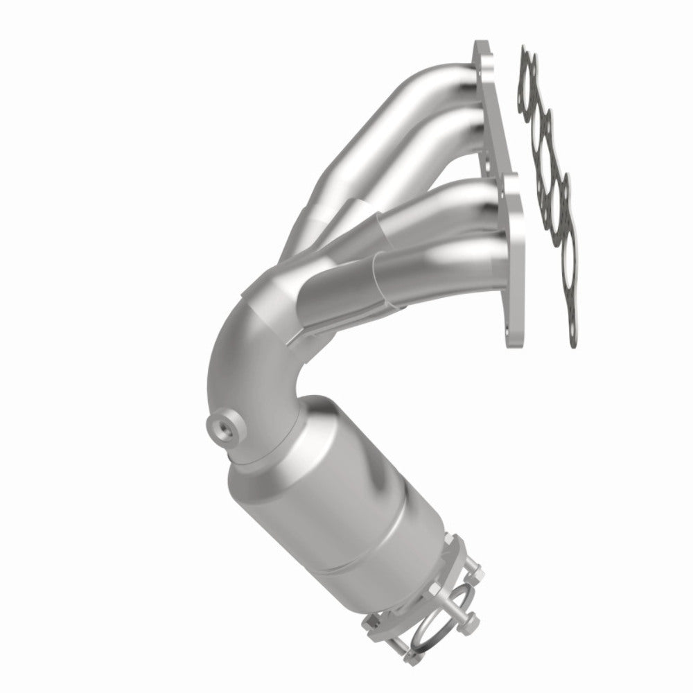 MagnaFlow direct-fit catalytic converter fits 1997-2001 Toyota Camry and 1999-2001 Toyota Solara, this and 1997-2001 Camry 2.2 manif 2.2 inch inlet/outlet stainless steel CARB comp
