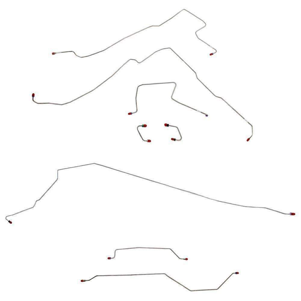 t 97-06 Jeep Wrangler Brake Line Kit No ABS Fine Lines