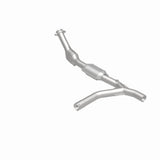 MagnaFlow direct-fit catalytic converter fits 1997-1998 E150/E250 4.2L passenger side 4.2L passenger side stainless steel Federal EPA compliant OBDII 93322