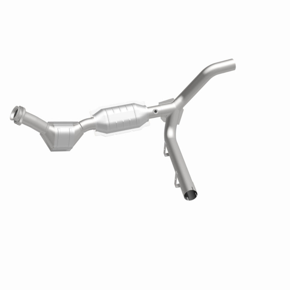 MagnaFlow direct-fit catalytic converter for 1997-1998 Ford F-150 4.2L passenger side stainless steel Federal EPA compliant OBDII 93429
