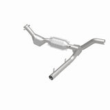 MagnaFlow direct-fit catalytic converter for 1997-1998 Ford F-150 4.2L passenger side stainless steel Federal EPA compliant OBDII 93429