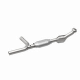 MagnaFlow direct-fit catalytic converter fits 1997-1999 Ford E-150 Econoline 4.6L and 1997-1999 Ford E-150 Econoline Club Wagon 4.6L passenger side stainless steel Federal EPA comp