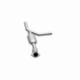 MagnaFlow direct-fit catalytic converter fits 1997-1999 Ford E-150 Econoline 4.6L and 1997-1999 Ford E-150 Econoline Club Wagon 4.6L passenger side stainless steel Federal EPA comp