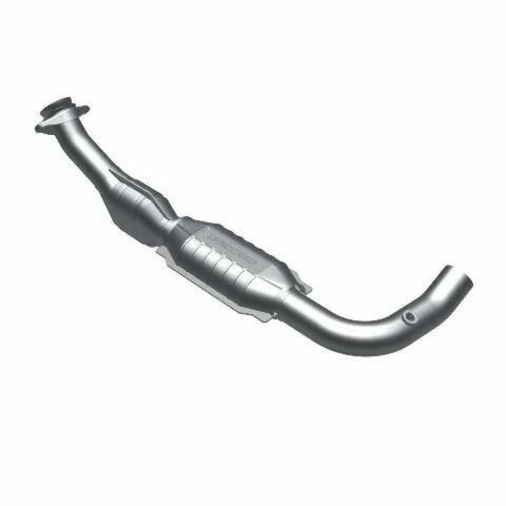 MagnaFlow direct-fit catalytic converter fits 1997-1999 Ford E-150 Econoline 4.6L and 1997-1999 Ford E-150 Econoline Club Wagon 4.6L driver side stainless steel Federal EPA complia