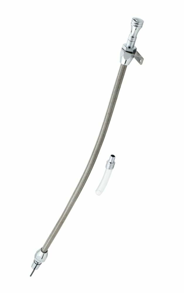 Mr. Gasket automatic transmission dipstick and tube braided stainless steel LS engine Chevy aluminum 9703G