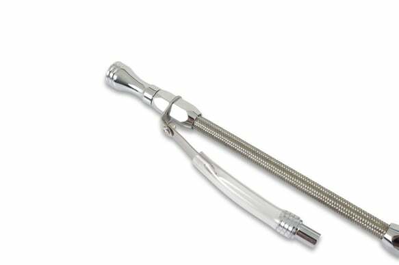 Mr. Gasket engine oil dipstick and tube braided stainless steel Chevy polished aluminum 9705G