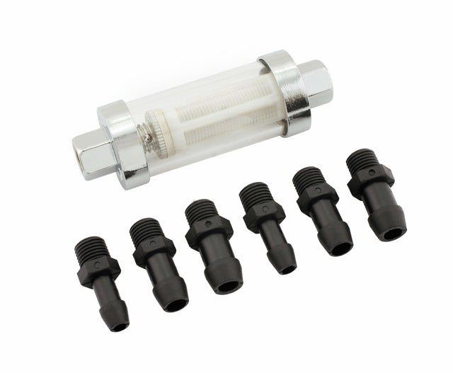 Mr. Gasket clearview fuel filter carburetor chrome 9706
