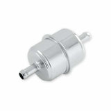 Mr. Gasket chrome fuel filter fits 3/8 inch hose polished steel 9746