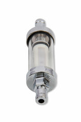 Mr. Gasket 3/8 clear inline fuel filter carburetor chrome 9748