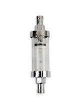 Mr. Gasket 3/8 clear inline fuel filter carburetor chrome 9748