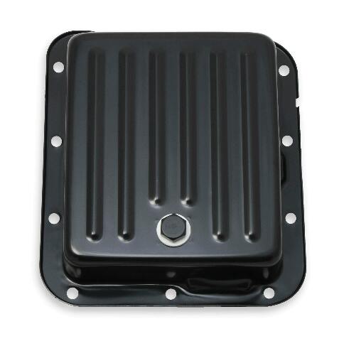 Mr. Gasket transmission oil pan black steel 9755BMRG Ford aluminum 2493