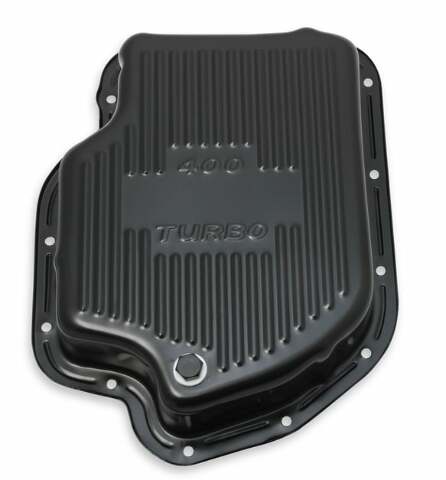 Mr. Gasket transmission oil pan black steel 9786BMRG Chevy aluminum 2493