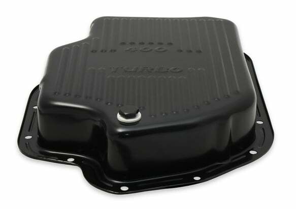 Mr. Gasket transmission oil pan black steel 9786BMRG Chevy aluminum 2493