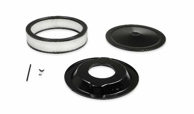 Mr. Gasket competition air cleaner flat black 9790BP carburetor steel 2493