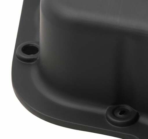 Mr. Gasket transmission oil pan black aluminum 9796BMRG Chevy steel 2493