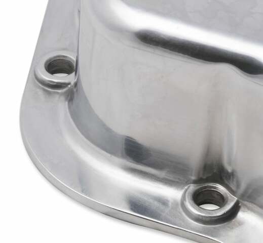 Mr. Gasket transmission oil pan polished aluminum 9796PMRG Chevy steel 2493