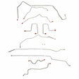 t 98-00 Chevrolet S10 Brake Line Kit 4WD Ext Cab/Short Bed Stainless Steel Fine Lines