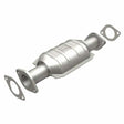 MagnaFlow direct-fit catalytic converter for 1998-2000 Nissan Frontier 2.4 inch inlet/outlet stainless steel Federal EPA compliant OBDII 93445