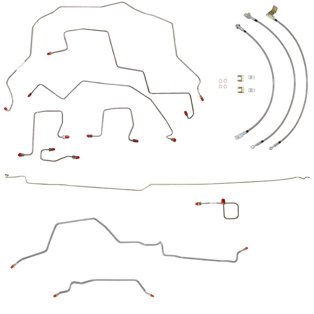 t 98-01 Dodge Ram 2500 Brake Line & Hose Kit 4WD Ext Cab/Long Bed RWABS Fine Lines