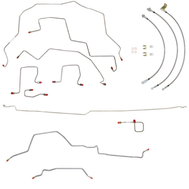 t 98-01 Dodge Ram 2500 Brake Lines & Hose Kit 4WD Ext Cab/Long Bed RWABS Non Duall Fine Lines