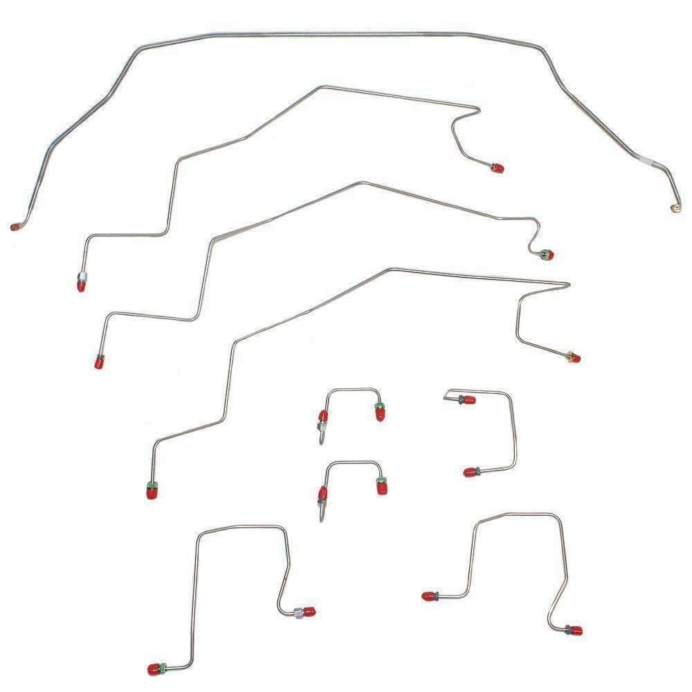 Front Brake Line Kit for 2013 98-01 Dodge Ram 2500 AWABS ABS 2WD steel