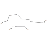 t 98-01 Dodge Ram 2500 Rear Axle Brake Line Kit Manual Trans Stainless Steel Fine Lines
