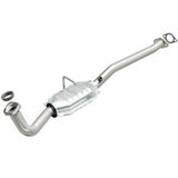 MagnaFlow direct-fit catalytic converter fits 1998-2001 Chevrolet Geo Metro and 1995-2001 Suzuki Swift, this and 1998-2001 Geo Metro/Swift 1.3 rr OE 1.3 inch inlet/outlet stainless